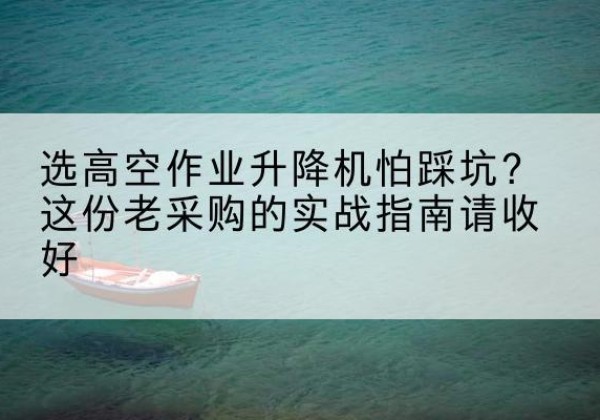 诸城高空作业升降机厂家推荐-选高空作业升降机怕踩坑？这份老采购的实战指南请收好